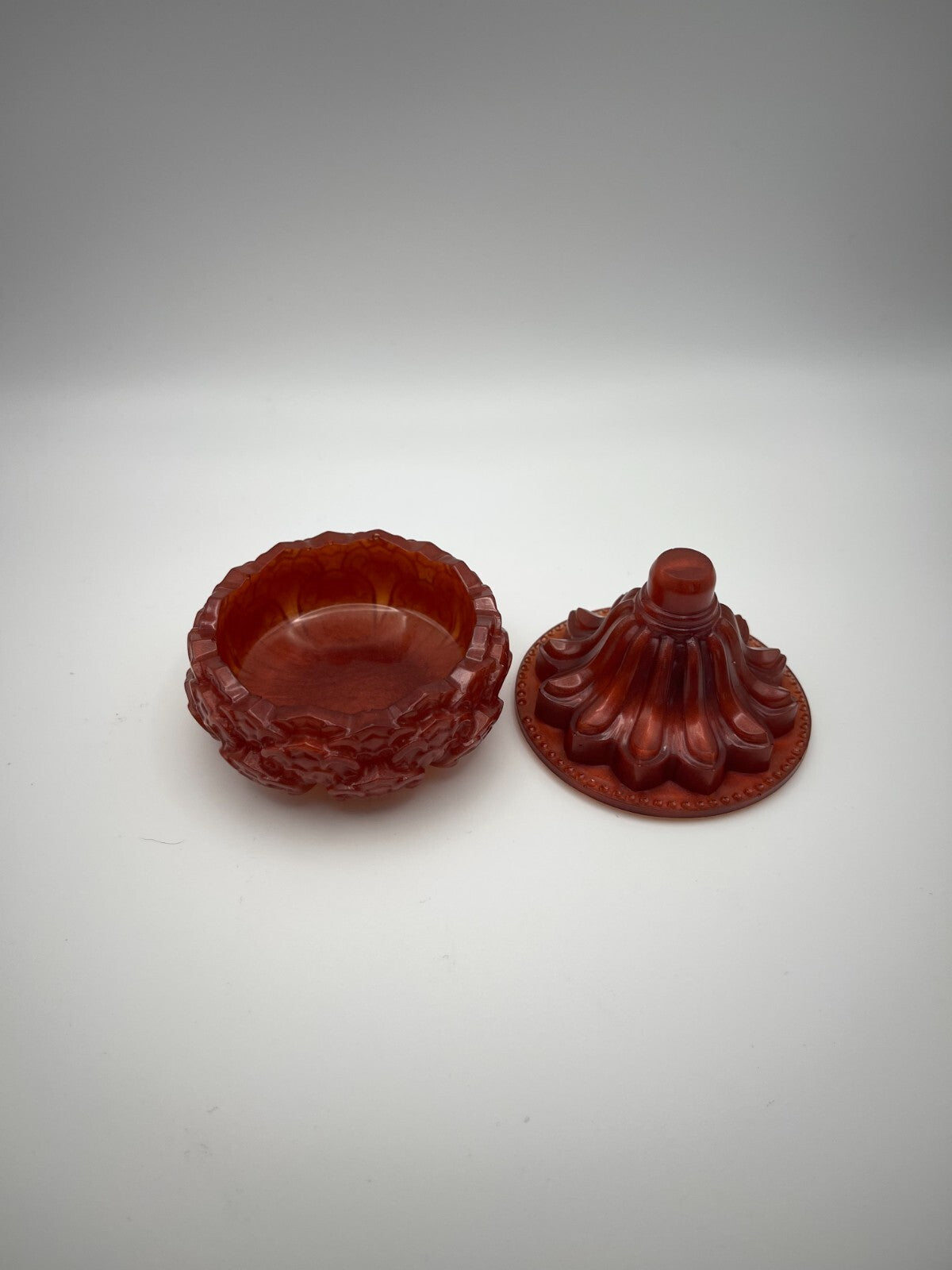 small container for jewelry and sweets , resin